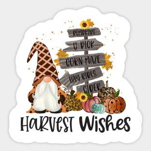 Fall And Thanksgiving wishes Sticker